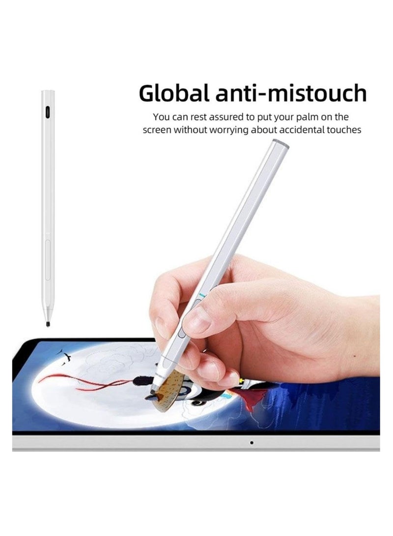 SYOSI USI Protocol Stylus, USI Smart Stylus Fit for Lenovo Chromebook, Touch Screen Stylus for Usi Os, Sensitive Pencil, Pressure Pencil for Hp Chromebook, Usb-C Fast Charge, 4096 Finest Control(White) - Image 4