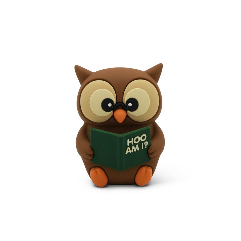 GOOFBALLS Little Readers - Cute Figurines for Bookshelves, Desks, Terrariums & Home Decor - Book-Loving Animal Statues - Owl - Image 1