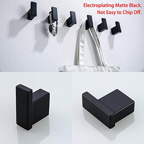 RANDOM Matte Black Towel Hooks for Bathrooms Kitchen Black Hooks for Hanging 2 Pack SUS 304 Stainless Steel Wall Hooks Modern Bathroom Hardware Accessories Coat Robe Hook Wall Mounted.96009-8MB - Image 3