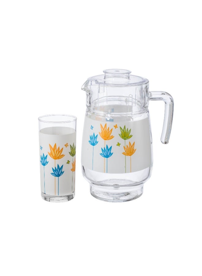 Alsaif 46-piece Arcopal dining set for 6 people with beautiful, vibrant floral patterns - Image 2