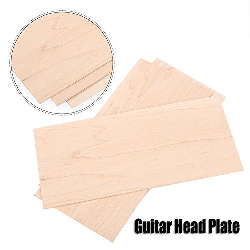 Dilwe Maple Guitar Headplate, 3Pcs Maple Wood Guitar Head Veneer Shell Sheet Headplate Replacement Part for Luthiers DIY - Image 4