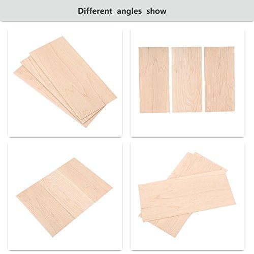 Dilwe Maple Guitar Headplate, 3Pcs Maple Wood Guitar Head Veneer Shell Sheet Headplate Replacement Part for Luthiers DIY - Image 3