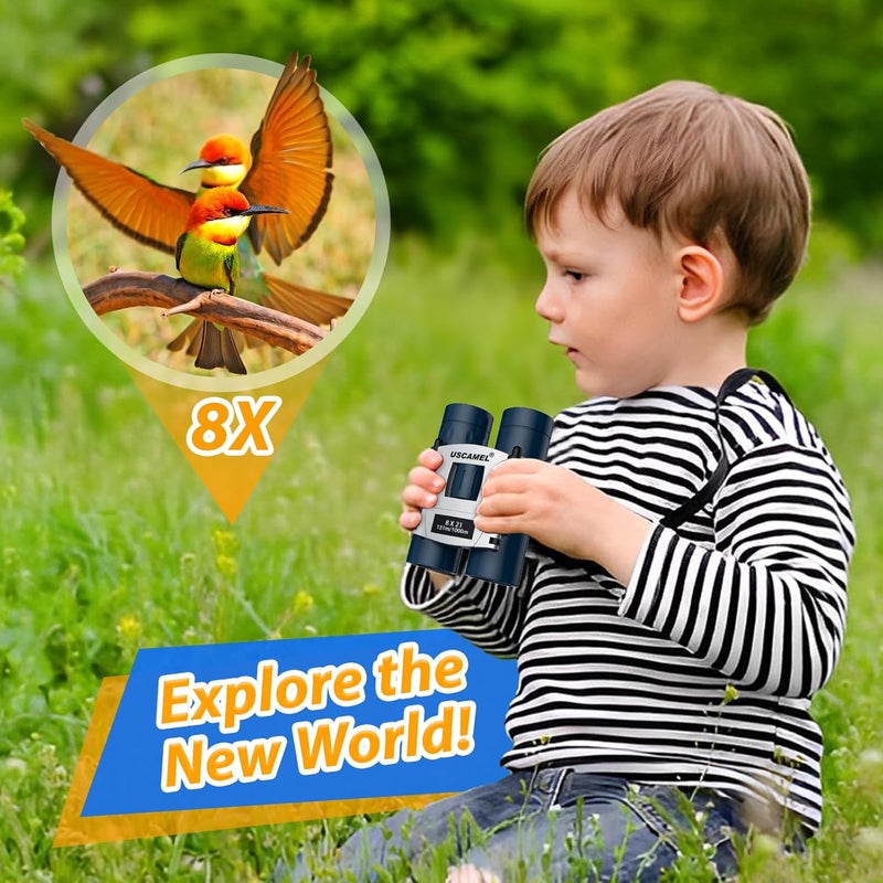 USCAMEL Binoculars Kids, Compact Binoculars Childrens, Waterproof Small Binocular For Bird Watching, Travel, Camping, Hunting - Image 4