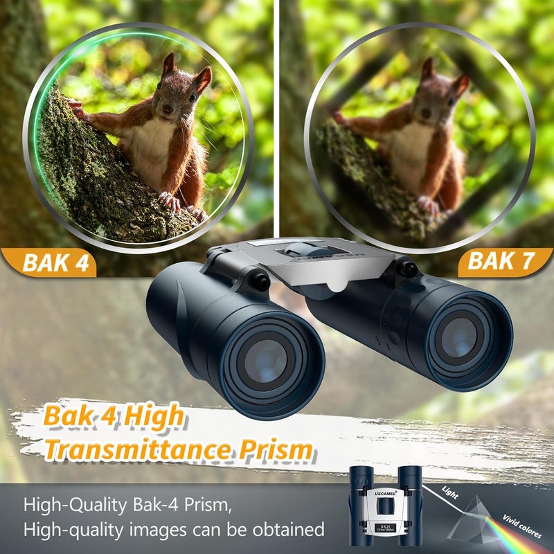 USCAMEL Binoculars Kids, Compact Binoculars Childrens, Waterproof Small Binocular For Bird Watching, Travel, Camping, Hunting - Image 3
