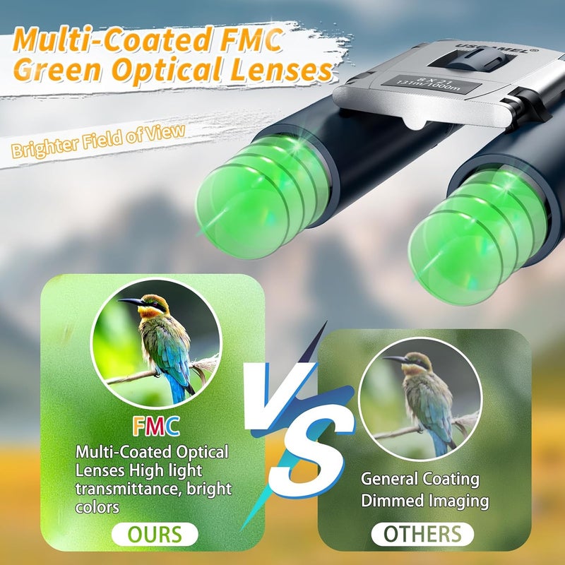 USCAMEL Binoculars Kids, Compact Binoculars Childrens, Waterproof Small Binocular For Bird Watching, Travel, Camping, Hunting - Image 2