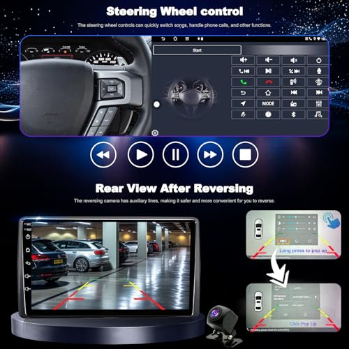 Aitrenlu 64G Android 13 Upgrade Car Radio for Ford F150 F-150 1999-2003, Expedition 1999-2002 Car Stereo, 9inch Touch Screen Apple CarPlay Android Auto GPS Bluetooth FM Backup Camera 5GWiFi - Image 3