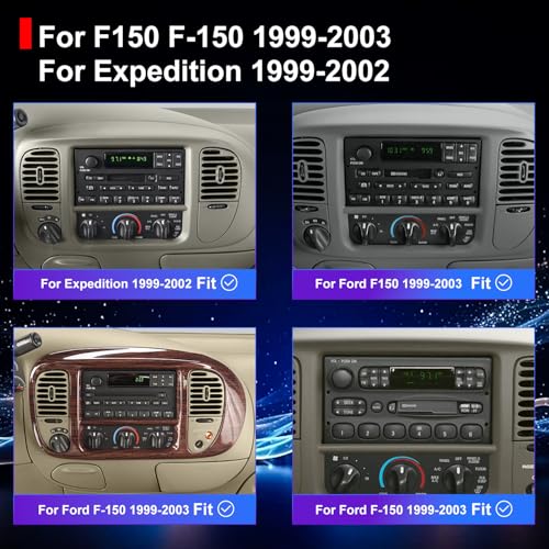 Aitrenlu 64G Android 13 Upgrade Car Radio for Ford F150 F-150 1999-2003, Expedition 1999-2002 Car Stereo, 9inch Touch Screen Apple CarPlay Android Auto GPS Bluetooth FM Backup Camera 5GWiFi - Image 2