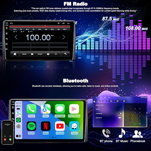 Aitrenlu 64G Android 13 Upgrade Car Radio for Ford F150 F-150 1999-2003, Expedition 1999-2002 Car Stereo, 9inch Touch Screen Apple CarPlay Android Auto GPS Bluetooth FM Backup Camera 5GWiFi - Image 5