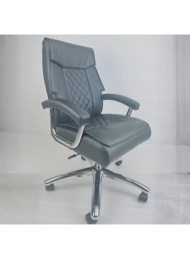 سمارت هوم كرسي مكتب جلدي مريح – كرسي تنفيذي عالي الظهر بحشوة إسفنجية ناعمة وارتفاع قابل للتعديل ومسند ذراع مبطن ودوران 360 درجة – مناسب للمكتب والمنزل – مقاس ‎115×65×75 سم - Image 1