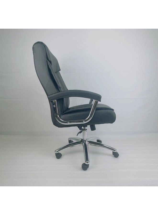 سمارت هوم كرسي مكتب جلدي مريح – كرسي تنفيذي عالي الظهر بحشوة إسفنجية ناعمة وارتفاع قابل للتعديل ومسند ذراع مبطن ودوران 360 درجة – مناسب للمكتب والمنزل – مقاس ‎115×65×75 سم - Image 2