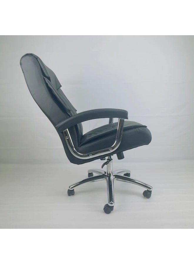 سمارت هوم كرسي مكتب جلدي مريح – كرسي تنفيذي عالي الظهر بحشوة إسفنجية ناعمة وارتفاع قابل للتعديل ومسند ذراع مبطن ودوران 360 درجة – مناسب للمكتب والمنزل – مقاس ‎115×65×75 سم - Image 3