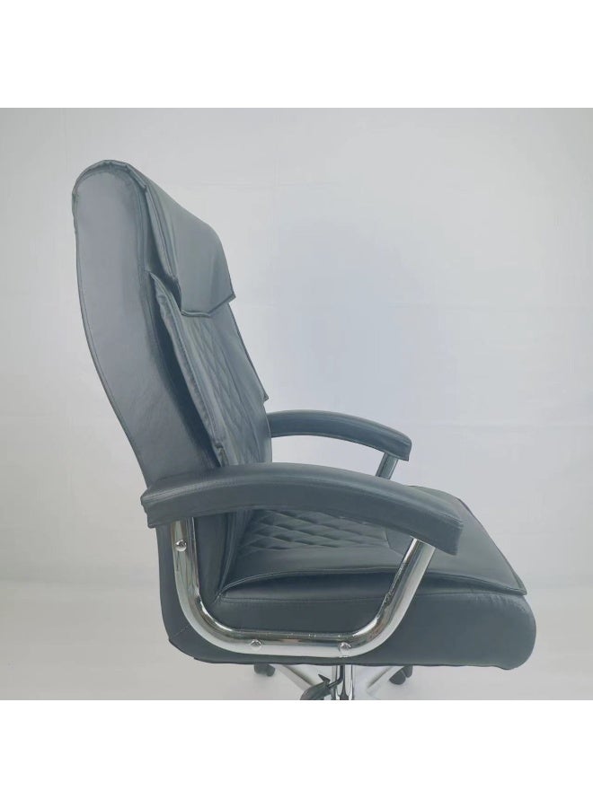 سمارت هوم كرسي مكتب جلدي مريح – كرسي تنفيذي عالي الظهر بحشوة إسفنجية ناعمة وارتفاع قابل للتعديل ومسند ذراع مبطن ودوران 360 درجة – مناسب للمكتب والمنزل – مقاس ‎115×65×75 سم - Image 4