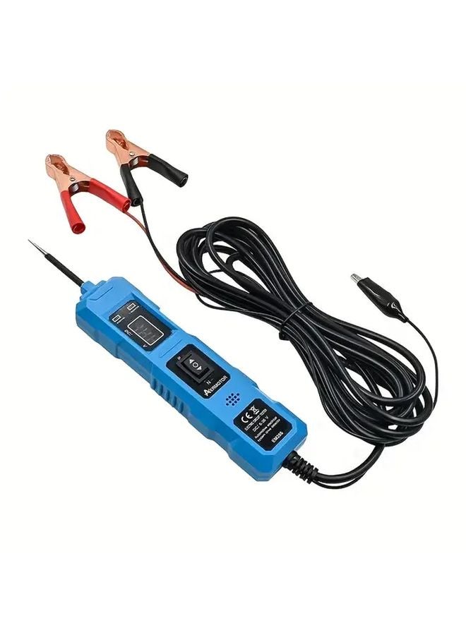 Blue DC Car Power Circuit Tester Dual LED Digital Display Voltage Multimeter - Image 1