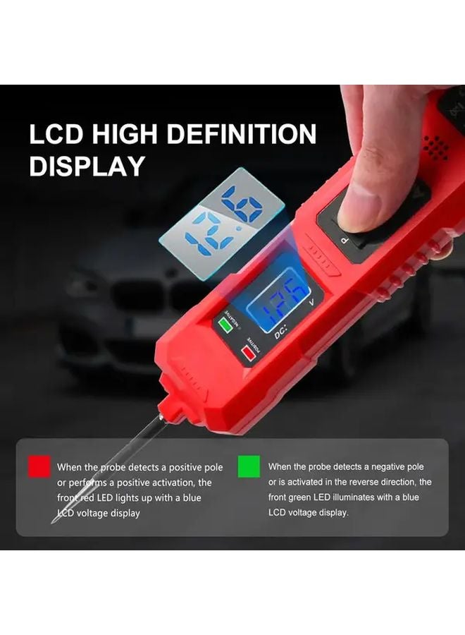 Blue DC Car Power Circuit Tester Dual LED Digital Display Voltage Multimeter - Image 5