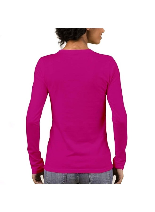 OPLU Store Women's Regular Fit Cotton Graphic Printed T Shirt.  ,Pink,2XL - Image 2