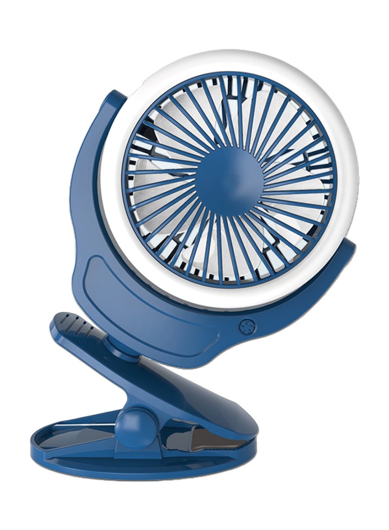 TEKNUM 2-In-1 Stroller Usb Charging Fan With Light-Blue - Image 1