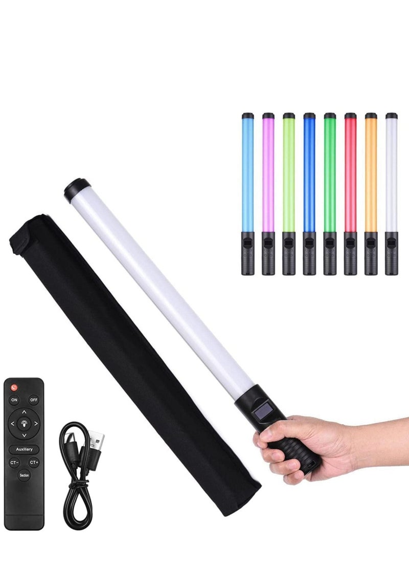 Y&D - DMG Handheld RGB Tube LED Video Light Stick 3000k-6500k Dimmable 9-Color Light, Atmosphere Camera Built-In Battery And Remote Control, OLED Display Suitable for Various Scenes - Image 1