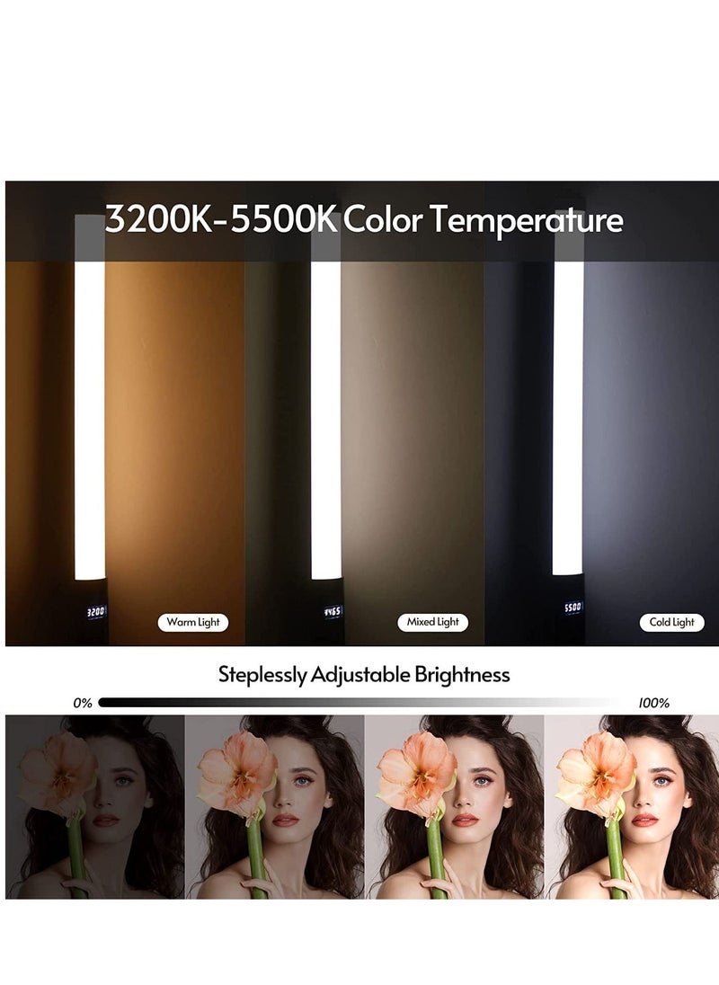 Y&D - DMG Handheld RGB Tube LED Video Light Stick 3000k-6500k Dimmable 9-Color Light, Atmosphere Camera Built-In Battery And Remote Control, OLED Display Suitable for Various Scenes - Image 1
