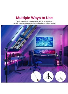 Y&D DMG Handheld RGB Tube LED Video Light Stick 3000k-6500k Dimmable 9-Color Light, Atmosphere Camera Built-In Battery And Remote Control, OLED Display Suitable for Various Scenes  - Image 5