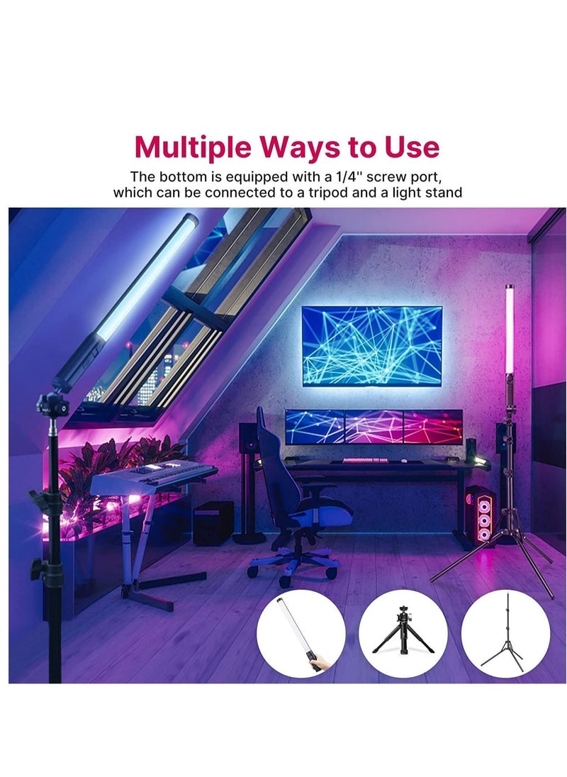 Y&D - DMG Handheld RGB Tube LED Video Light Stick 3000k-6500k Dimmable 9-Color Light, Atmosphere Camera Built-In Battery And Remote Control, OLED Display Suitable for Various Scenes - Image 1