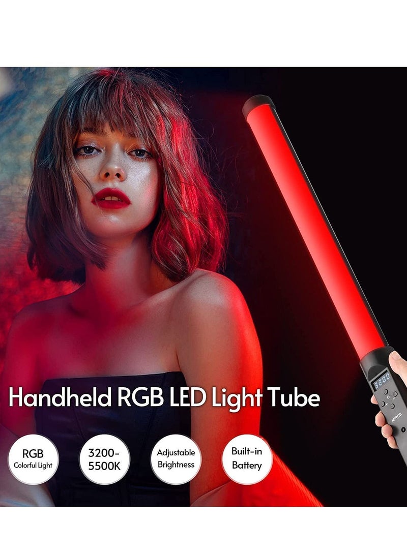 Y&D - DMG Handheld RGB Tube LED Video Light Stick 3000k-6500k Dimmable 9-Color Light, Atmosphere Camera Built-In Battery And Remote Control, OLED Display Suitable for Various Scenes - Image 1