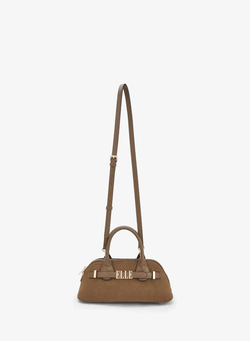 ايل Monogram Embossed Crossbody Bag With Detachable Strap