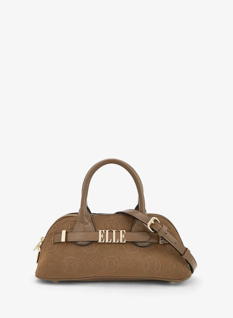 ايل Monogram Embossed Crossbody Bag With Detachable Strap