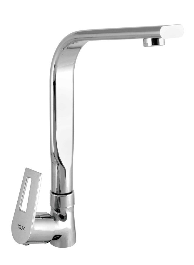 10X Rotateable Brass Swan Neck Tap SN-9847 for Washbasin/Kitchen Table Mounted Chrome Plated - Image 1