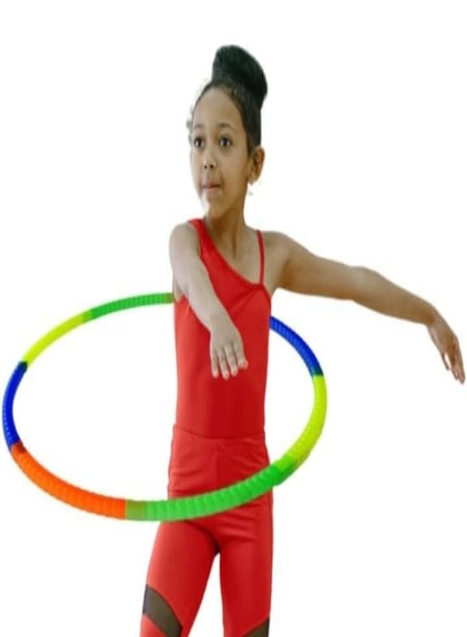 Manos Colourful Hula Hoop for Kids, 80 cm Diameter, Plastic Pack of 1 - Image 1