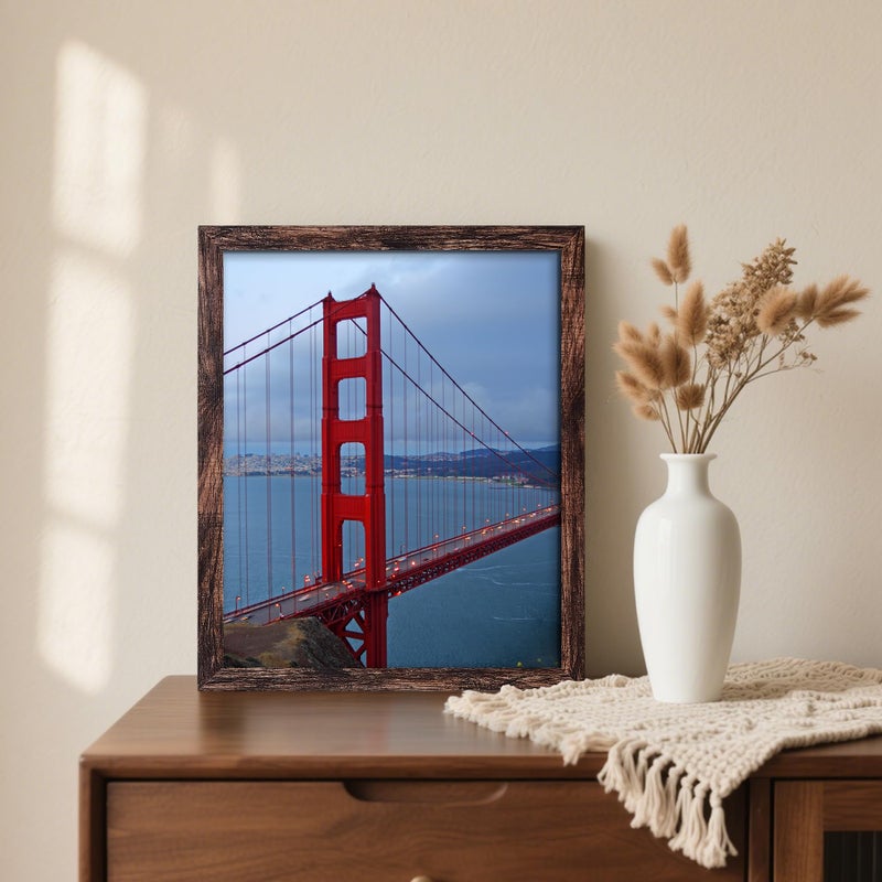 BESCRCL 24x30 Picture Frame Brown, Poster Frames Wall Hanging, Display Pictures 24 x 30 without Mat, 1 Pack - Image 3