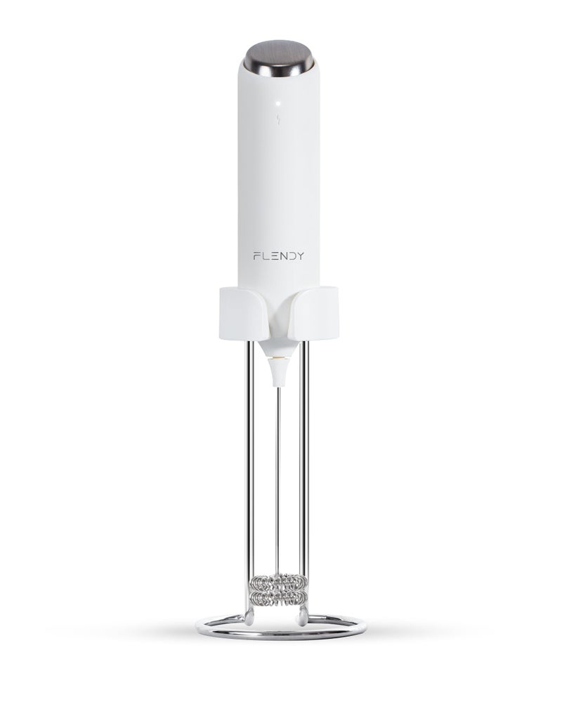 Flendy Rechargeable Milk Frother Handheld Coffee Frother Handheld with USBC Charging Stand Electric Drink Mixer Handheld Mini Electric Whisk Frother for Coffee Matcha etc