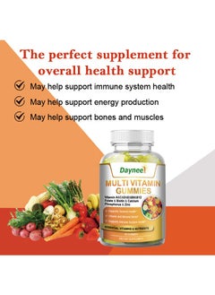 Daynee 60 Count Multi VitaminI Gummies，Vitamin A&C&D&E&B6&B12，Folate & Biotin & CalciumPhosphorus & Zinc，Advanced Multivitamin Gummies  - Image 2