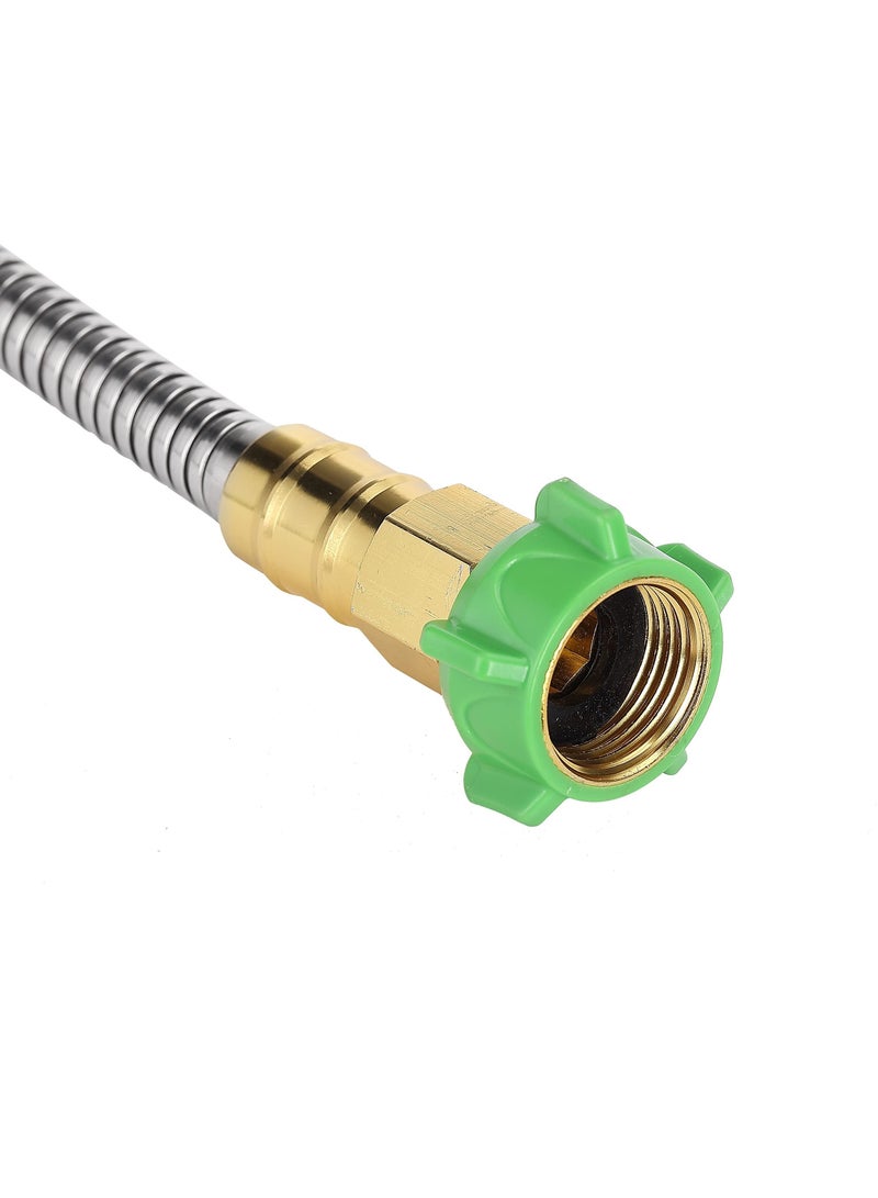 Generic 3 Feet Short Garden Hose, Heavy Duty Stainless Steel Outdoor Metal Flexible Durable Hose  - Image 2