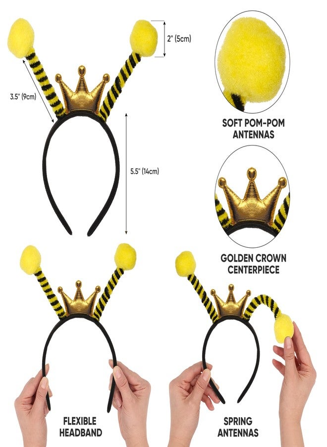 Funcredible Bumble Bee Costume Accessories | Bee Wings and Bee Antenna Headband Set | Honey Bee Costumes | Halloween Bumblebee Cosplay Party Favors for Women, Men and Kids - Image 3