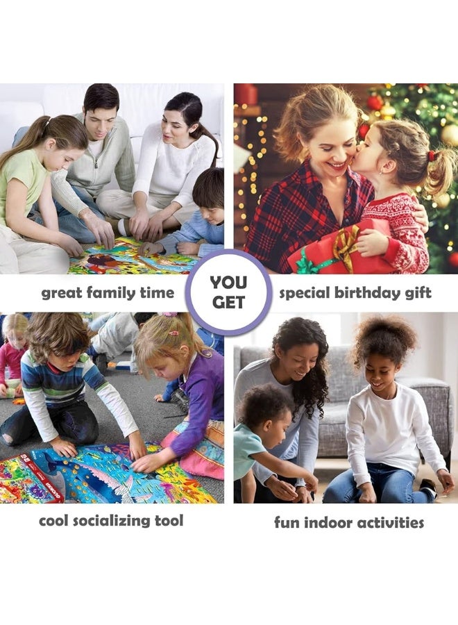 QUOKKA 100 Piece Jigsaw Puzzles for Kids Ages 4-8, 3 Sets - Ocean & Forest Animals - Toy for Learning and Eye-Hand Coordination - Unique Gift for Boy and Girl - Image 2