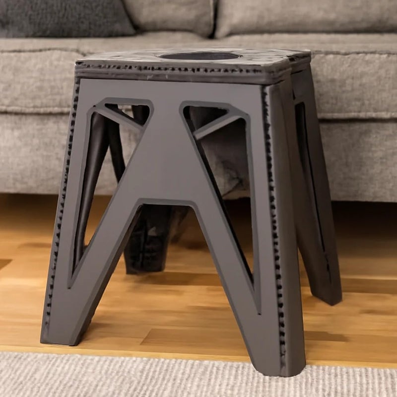 SUPERMOM Folding Stool 18 Inch – Foldable Step Stool with Non-Slip Surface, Holds Up to 95Kg, Portable & Durable for Kitchen, Bathroom, Garden, Bedroom, Adults Use & Safe Enough for Kids (Pack of 1) - Image 2