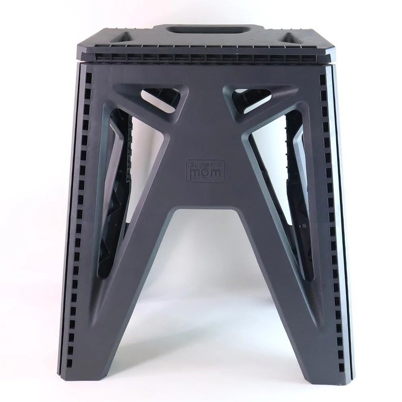 SUPERMOM Folding Stool 18 Inch – Foldable Step Stool with Non-Slip Surface, Holds Up to 95Kg, Portable & Durable for Kitchen, Bathroom, Garden, Bedroom, Adults Use & Safe Enough for Kids (Pack of 1) - Image 1
