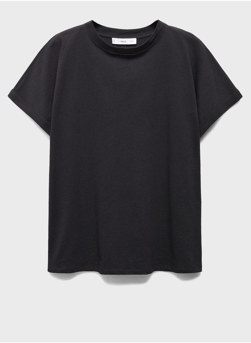 MANGO - Crew Neck T-Shirt - Image 1