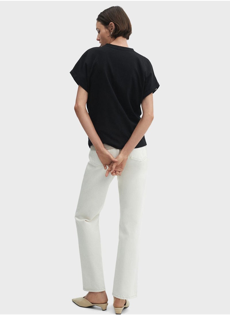 MANGO - Crew Neck T-Shirt - Image 1