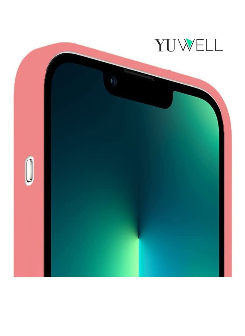 Yuwell - iPhone 14 Pro Case Silicone Shockproof Protective Case Cover 6.1 Inch Soft Liquid Gel Rubber iPhone 14 Pro Silicone Case Pink - Image 1
