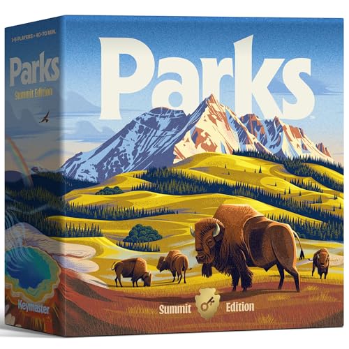 Keymaster Games Parks 2nd Edition Summit Deluxe Beautiful Strategy Game for Families Adults Kids or Solo Explore Nature and Outdoors by Hiking US National Parks Ages 10 15 Players - Image 1