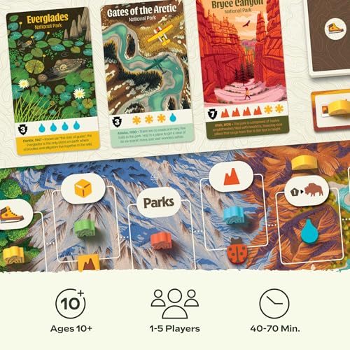 Keymaster Games Parks 2nd Edition Summit Deluxe Beautiful Strategy Game for Families Adults Kids or Solo Explore Nature and Outdoors by Hiking US National Parks Ages 10 15 Players - Image 5