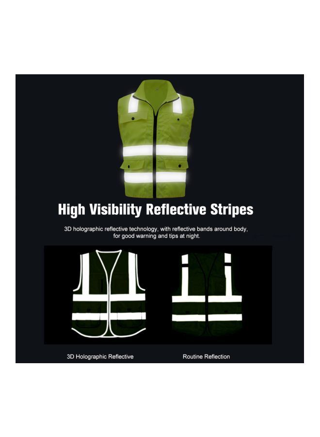 NIBEMINENT Reflective Safety Vest Yellow/Silver - Image 5
