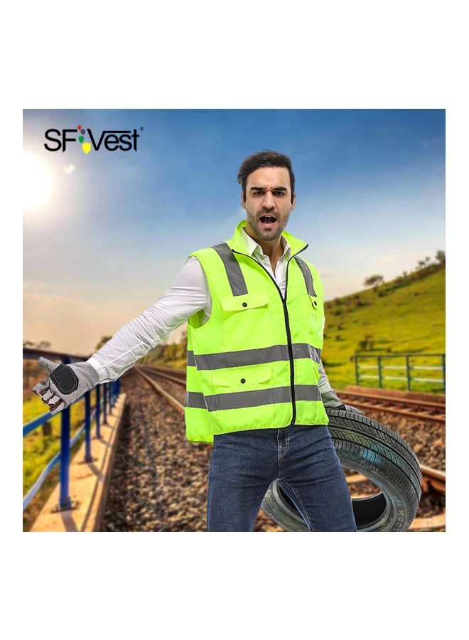 NIBEMINENT Reflective Safety Vest Yellow/Silver - Image 3