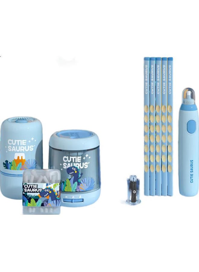 M.G Chenguang (M&G) Stationery Electric Gift Box Set (Electric Pencil Sharpener/Vacuum Cleaner/Eraser + Perforated Pencil) Hawp2182 Unicorn Dual Power For Civil Service Exams And Postgraduate Entrance Exams - Image 1