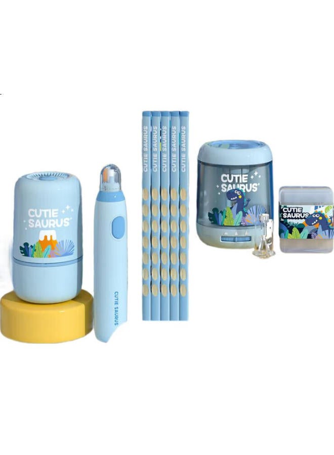 M.G Chenguang (M&G) Stationery Electric Gift Box Set (Electric Pencil Sharpener/Vacuum Cleaner/Eraser + Perforated Pencil) Hawp2182 Unicorn Dual Power For Civil Service Exams And Postgraduate Entrance Exams - Image 2