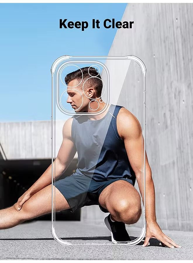 إيف جراب iPhone 14 Pro Max مقاس 6.7 بوصة جراب نحيف للغاية مادة TPU ناعمة مع 4 زوايا ممتصة للصدمات حماية ضد الخدش ومضاد للسقوط جراب هاتف محمول 14 Pro Max غطاء iPhone 14 Pro Max شفاف - Image 3