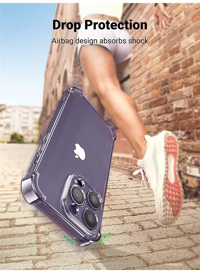 إيف جراب iPhone 14 Pro Max مقاس 6.7 بوصة جراب نحيف للغاية مادة TPU ناعمة مع 4 زوايا ممتصة للصدمات حماية ضد الخدش ومضاد للسقوط جراب هاتف محمول 14 Pro Max غطاء iPhone 14 Pro Max شفاف - Image 2