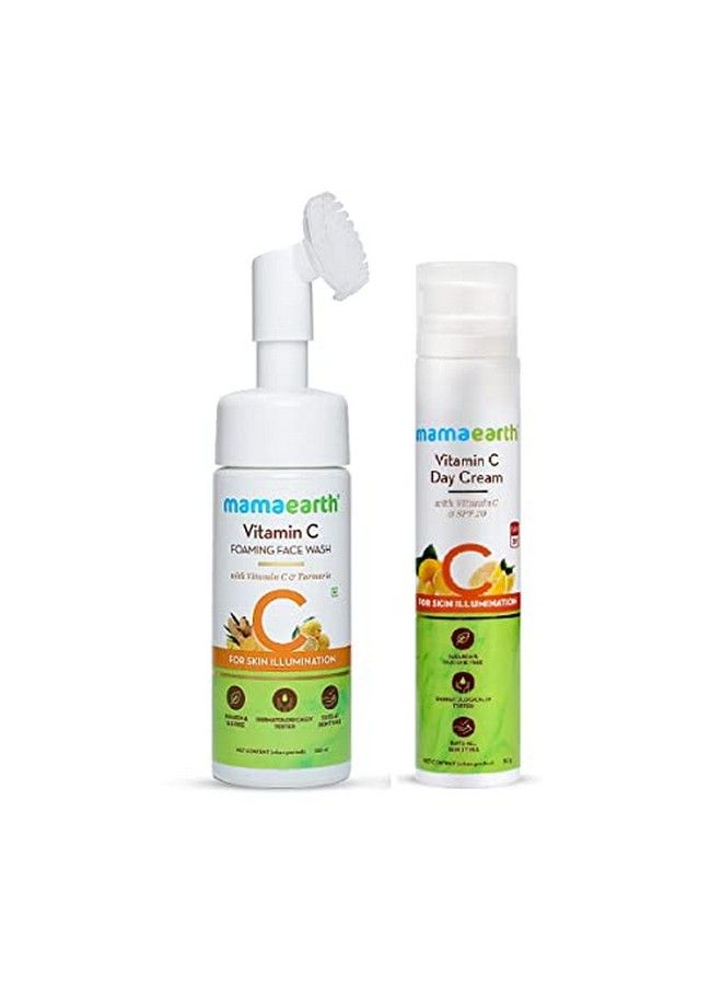 Mamaearth Vitamin C Glow Combo (Vitamin C Day Cream 50G + Vitamin C Face Wash 150Ml)  - Image 2
