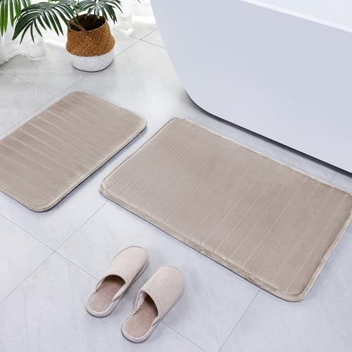 SWEMSTAR Bathroom Rugs Thick Memory Foam Bath Mat - Non-Slip, Quick Dry, Absorbent Washable Floor Microfiber Mat for Shower, Tub, Home Decor Accessories - 20"x30" - Image 4